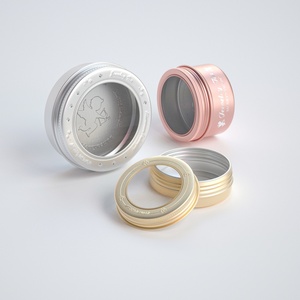 Custom Design Screen Printing and Embossing Metal Jewelry <b>Box</b> <b>Round</b> Gift <b>Box</b> with Clear Lid Aluminum <b>Box</b> - Product Image 5