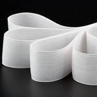 Usine en gros blanc plat élastique bande 1 pouce 2 pouces 100 Yards tricoté élastique extensible sangle rouleau pour la couture