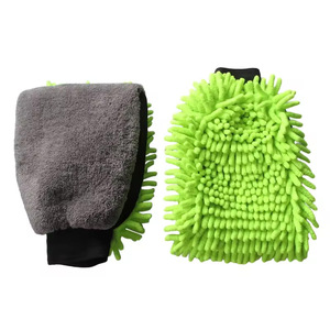 Guantes de limpieza para coche de microfibra chenilla de pelo largo, de doble cara, para eliminación de polvo y detallado de vehículos - Product Image 4