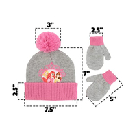Boule en peluche à motif de princesse pour enfants, accessoire de chapeau et de gants pour petits