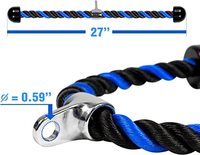Corde de triceps de luxe-accessoire de Machine d'exercice, appuyer vers le bas-longueur de corde de 27 pouces