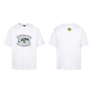 Camisetas de moda para hombre, estilo pulóver, con efecto desgastado, al por mayor, oversize, con lavado vintage, efecto desgastado, estilo Stone Planet, lisas - Product Image 1