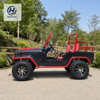 Dune Buggy 350CC à essence rouge tout-terrain pour utilisation extérieure avec phares ronds