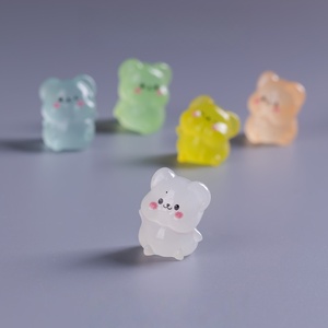 Ornements lumineux de souris sur pied pour aménagement paysager, décorations de table montées sur véhicule, porte-clés animal 3D en résine, personnalisable - Product Image 4