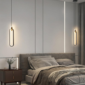La sala de estar es moderna, sencilla, individual y de alta gama. Lámpara colgante de cabecera para dormitorio de estilo nórdico. <span class=keywords><strong>li</strong></span> - Product Image 2