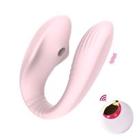 USB-Aufladbarer Kabelloser Ferngesteuerter Saugnapf G-Punkt Massage Vibrator für Männer und Frauen Erwachsenenprodukt