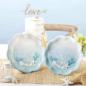 DAMAI - Sets de vaisselle jetable en papier sur le thème de la plage et de la navigation pour fêtes d'enfants - Couleurs personnalisées - Assiettes et gobelets imprimés 4 couleurs - Product Image 4