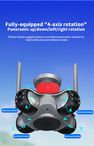 Rscamtom 8K Đầy Đủ HD Mạng Ngoài Trời Máy Ảnh Bốn Ống Kính Bốn Màn Hình 360 Âm Thanh Phát Hiện Báo Động Wifi Máy Ảnh An Ninh - Product Image 3