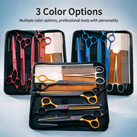 Kit de ciseaux de toilettage pour animaux 440C, professionnel, pour couper et effiler les poils de chiens et de chats, avec peigne, outils de toilettage complets Sharp3088