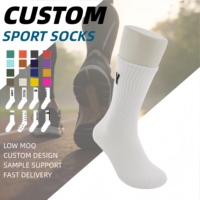 Chaussettes de sport en coton tricoté à haute élasticité avec logo personnalisé, antibactériennes, à fermeture thermique, 82% coton, pour les séances de gym