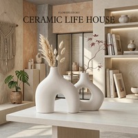 Ensemble de vases simples, paire de décorations esthétiques pour la pièce, vases en céramique, arrangements floraux, articles décoratifs pour la maison