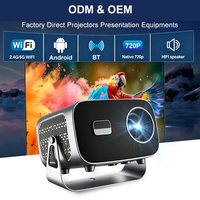 Projecteur 4K à prix d'usine, 180 lumens, télécommande, mise au point automatique, mini projecteur noir, BT WIFI Android, mini projecteur portable