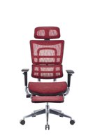 Chaise de bureau de luxe à dossier haut avec accoudoirs 3D, cadre en aluminium massif, chaise de jeu ergonomique avec repose-pieds