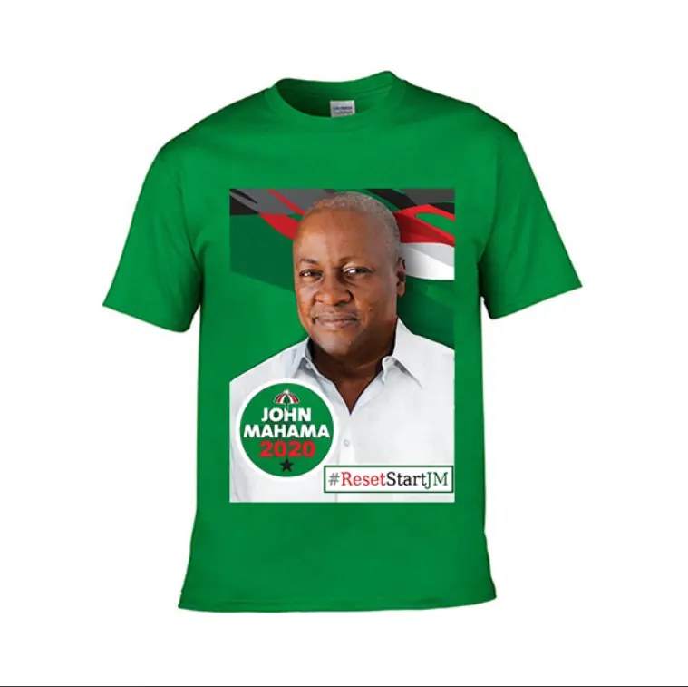 Aangepaste Promotie Item Producten Ghana Verkiezingscampagne Materialen Afdrukken T-Shirt