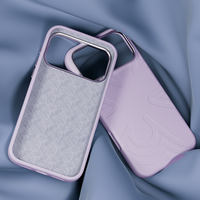 JOYPORODO V-S01 Coque de téléphone en silicone à motif floral, design exclusif, coque de couleur unie tendance pour iPhone 15 16 17 Pro Max