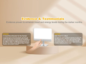 Lampada per Fototerapia LED Portatile 10000 Lux, Luce Diurna Regolabile per SAD, Ecologica per Uso Domestico e Esterno - Product Image 5