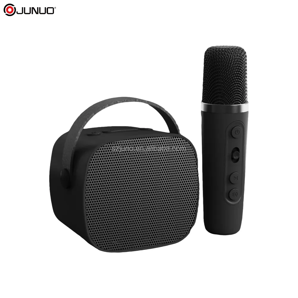 Junuo L1 BT 5.3 10W Speaker Karaoke portabel nirkabel KTV rumah pesta luar ruangan Mini dengan mikrofon