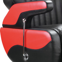 Fauteuil de Barbier BEIMENG Verrouillable, Style Moderne Noir Élégant, Équipement de Coiffure de Luxe, Mobilier de Salon en Gros pour Usage Commercial