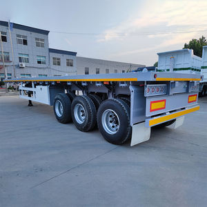 Semirremolque de Plataforma Plana de 4 Ejes <span class=keywords><strong>y</strong></span> 40 Pies a Bajo Precio, Dimensiones del Camión <span class=keywords><strong>y</strong></span> Remolque, Remolque de Plataforma Plana de 40 Pies - Product Image 6