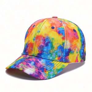 Casquette de baseball en jean hip-hop d'été avec broderie 3D et fermeture à boucle métallique, motif tie-dye, unisexe, pour usage extérieur - Product Image 3