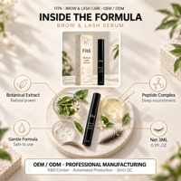 Sérum pour cils, soin des cils, 3 ml, sans prostaglandine, complexe de 12 % de peptides, végétalien, étiquette privée, OEM, ODM, logo personnalisé, vente en gros