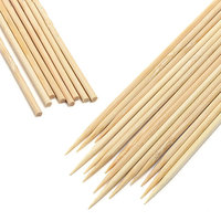 Bâtonnets de bambou naturel poli personnalisé enveloppé d'opp sans bavures brochettes de barbecue en bambou de qualité alimentaire pour griller, Kabob, fruits, apéritif