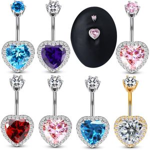 Alla moda 14G in acciaio inox <span class=keywords><strong>Piercing</strong></span> <span class=keywords><strong>all</strong></span>'<span class=keywords><strong>ombelico</strong></span> gioielli Design cuore anelli con <span class=keywords><strong>Piercing</strong></span> alla moda placcato oro - Product Image 6