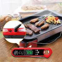 Thermomètre de cuisson de cuisine numérique rapide thermomètre de bonbons à sonde pliante pour griller et cuisiner