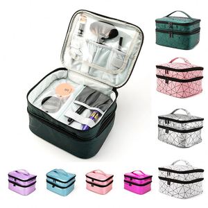 BSCI Factory Portable Roasted Nail Light Storage Bag Essential Oil Nail Polish Storage <b>Box</b> Double Layer 30 Grid Storage Bag - Product Image 3