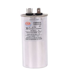 <span class=keywords><strong>Condensateur</strong></span> CBB65 <span class=keywords><strong>450V</strong></span> AC pour compresseur de climatiseur, démarrage/fonctionnement, 20μF-100μF, boîtier métallique, <span class=keywords><strong>condensateur</strong></span> à film polypropylène - Product Image 5