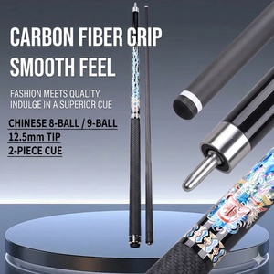 Queue de billard Cuetec SVB GEN 2 en fibre de carbone de haute qualité avec joint en acier inoxydable, fers de 11,8 mm/12,5 mm, design <span class=keywords><strong>Tacos</strong></span> - Product Image 1