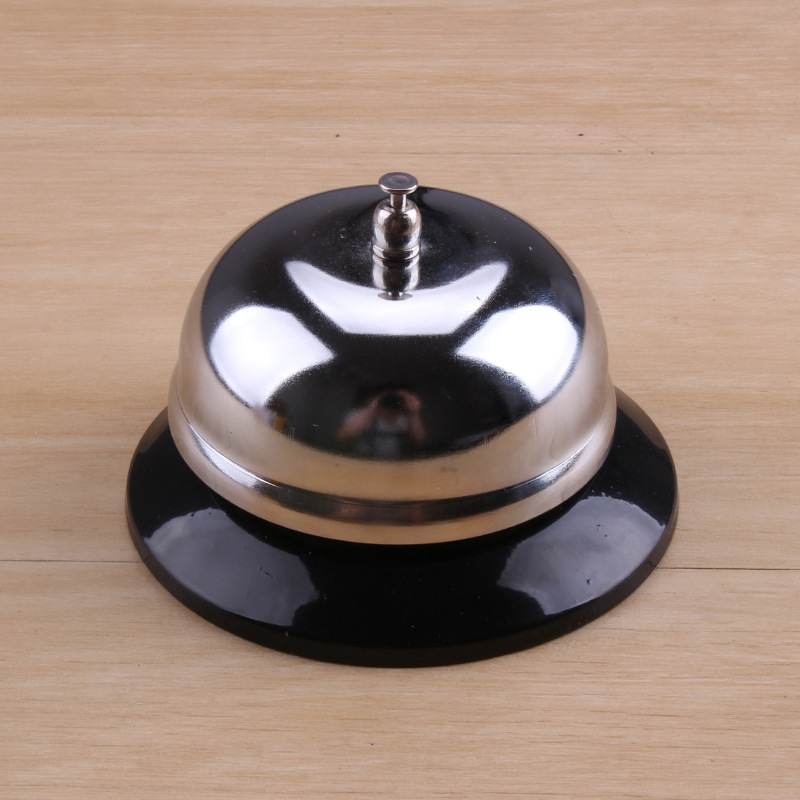 2 Pièces Sonnette De Table Service - Cloche Comptoir Acier Inoxydable Pour Restaurant Hôtel Bar Cuisine
