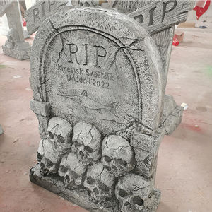 Уличный реквизит украшения гигантский Скелет гробница роскошный надгробный камень надгробный памятник из стекловолокна Хэллоуин страшный реквизит - Product Image 6