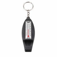 Sifflet d'extérieur 4-en-1 avec boussole et thermomètre, accessoire de signalisation portable pour la randonnée, le camping et les voyages