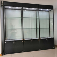 Vitrine en aluminium avec éclairage LED pour magasin de détail, vente en gros