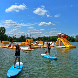 Parco Acquatico Gonfiabile Galleggiante per <span class=keywords><strong>Mare</strong></span>, Attrezzatura Commerciale Mobile per Giochi d'Acqua all'Aperto, Percorso a Ostacoli Sportivo per <span class=keywords><strong>Spiaggia</strong></span> - Product Image 2