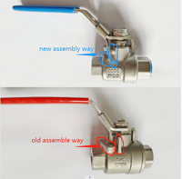 Fabricant professionnel robinet à boisseau sphérique 2000WOG filetage robinet à boisseau sphérique prix 1/2 "SS 304 316l 2 pièces robinet à boisseau sphérique en acier inoxydable