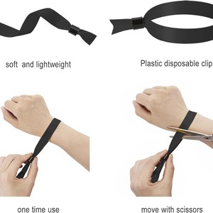 Pulseras Personalizadas de Poliéster para Eventos, Bandas Ajustables de Tela Satén con Cierre Deslizante para Festivales, Conciertos, <span class=keywords><strong>VIP</strong></span>, Proveedor Mayorista OEM - Product Image 2
