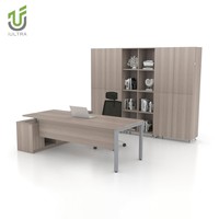 Bureau de direction modulaire en chêne moderne en forme de L, ultra-durable, écologique, 1,8 m, avec tiroirs, résistant à l'eau, garantie 10 ans