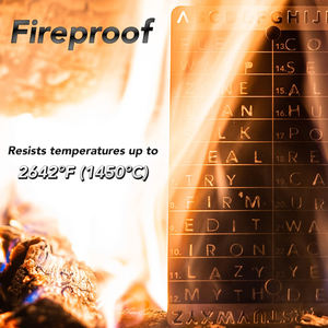 Logotipo personalizado <span class=keywords><strong>Crypto</strong></span> Seed Backup Cold Wallet Store Hasta 24 Seed Word Mnemonic Tool Hardware compatible <span class=keywords><strong>Crypto</strong></span> Wallet - Product Image 6