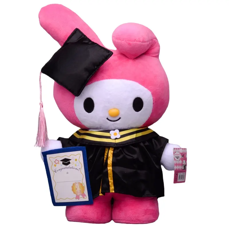 MB3 Kawaii 35CM Kuromi Family Graduation Anime My Melody Cinnamoroll Toy Doll Soft graduate Collection Plush toy Stuffed