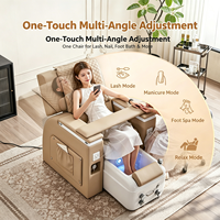 Fauteuil de pédicure électrique de luxe avec dossier unique, bain de pieds à remous et équipement de salon de beauté