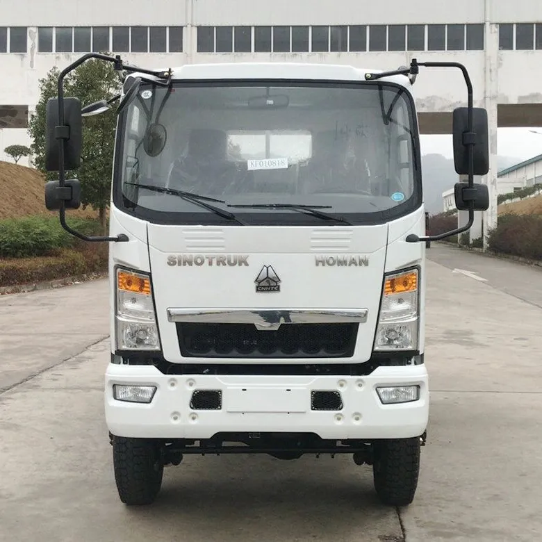Sinotruk Howo 4x4 5 t कार्गो ट्रक वैन सभी पहिया ड्राइव के लिए 5 टन ट्रक प्रकाश कार्गो ट्रक बिक्री