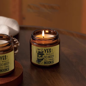 Tarro de vela de cristal Marrón mate esmerilado de lujo con tapa de Metal <span class=keywords><strong>velas</strong></span> perfumadas de aromaterapia de cera de soja para regalo de vacaciones - Product Image 2