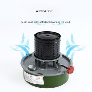 Réchaud <span class=keywords><strong>à</strong></span> kérosène en émail portable pour l'extérieur, réchaud de camping en émail pour pique-nique, réchaud <span class=keywords><strong>à</strong></span> bois, barbecue, chauffage avec 8 mèches - Product Image 4