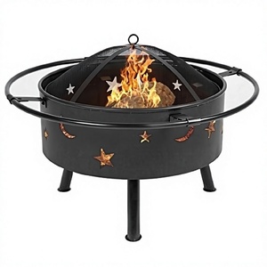 Por encargo muy agradable atractivo y sostenible al aire libre Black Bowl Fire Pit con soportes de hierro negro - Product Image 1
