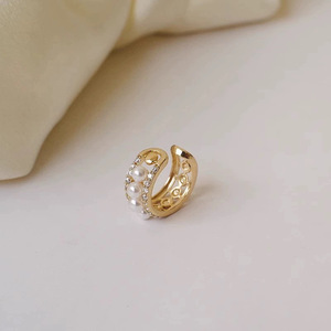 Pendientes de Perlas de Alta Gama, Diseño sin Perforación, Clip Pequeño para la Oreja, Estilo Retro Francés, para Mujer - Product Image 2