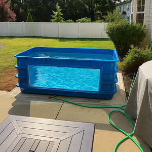 Bassin d'élevage de koïs en fibre de verre durable pour l'extérieur, pour système aquaponique RAS (Système d'aquaculture à recirculation) - Product Image 3