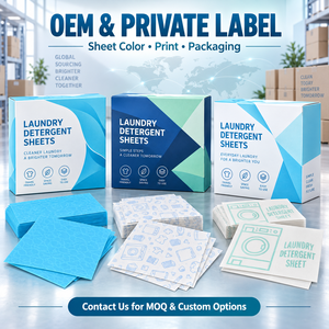 Low <b>Foam</b> Solid Laundry Tablets OEM Laundry Detergent <b>Sheets</b> Plastic Free Packaging Dissolvable Laundry <b>Sheets</b> for Apparel - Product Image 6