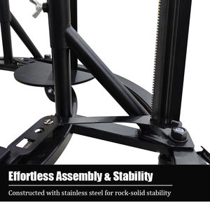 منظم متحرك متين من JH-Mech بعرض 36 بوصة، مثالي للجزارين، رف ورق فولاذي أسود دوار مع موزع وقاطع - Product Image 2